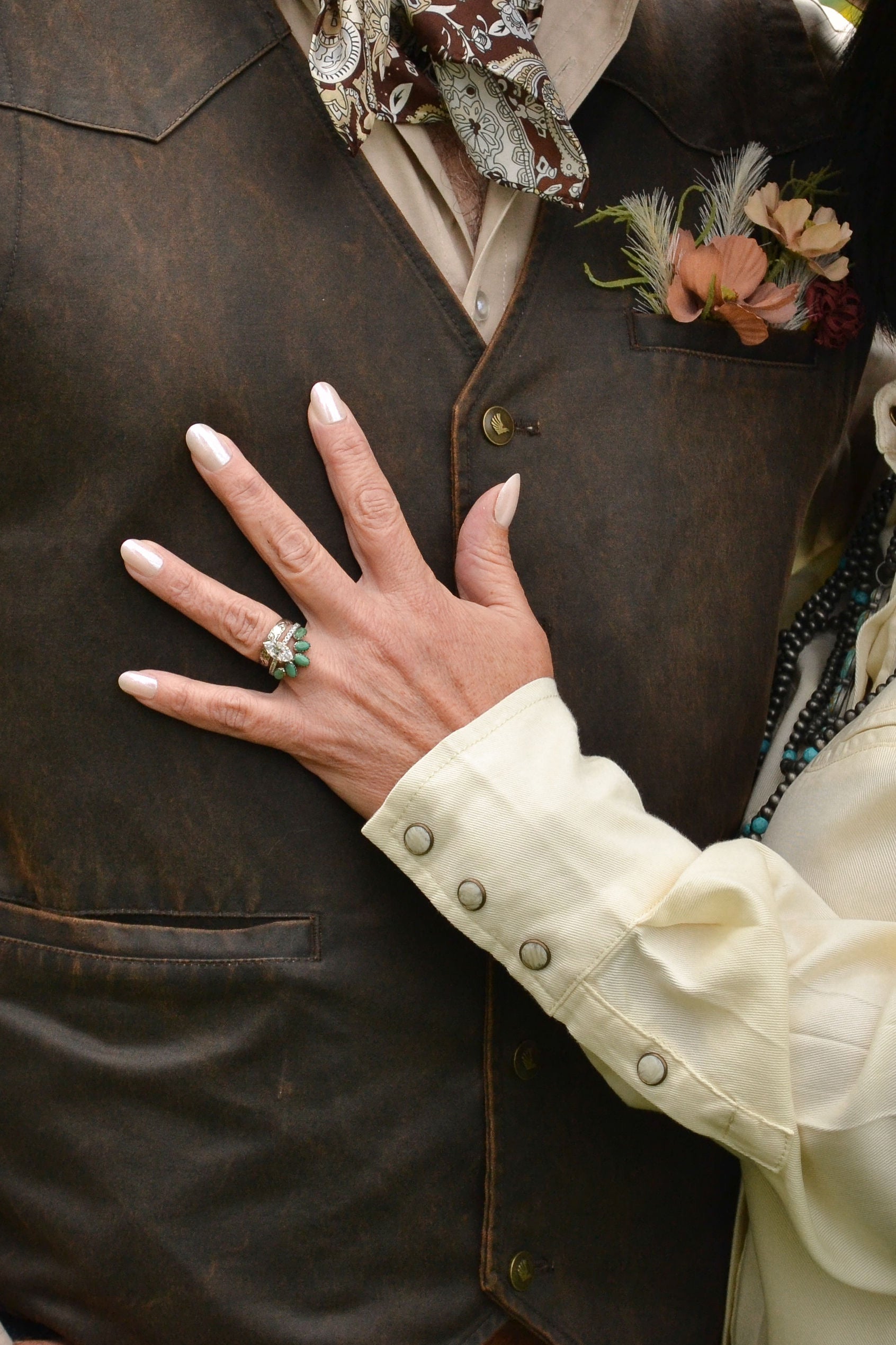 ORIGINAL MARQUISE PAVÈ THREE RING SET.