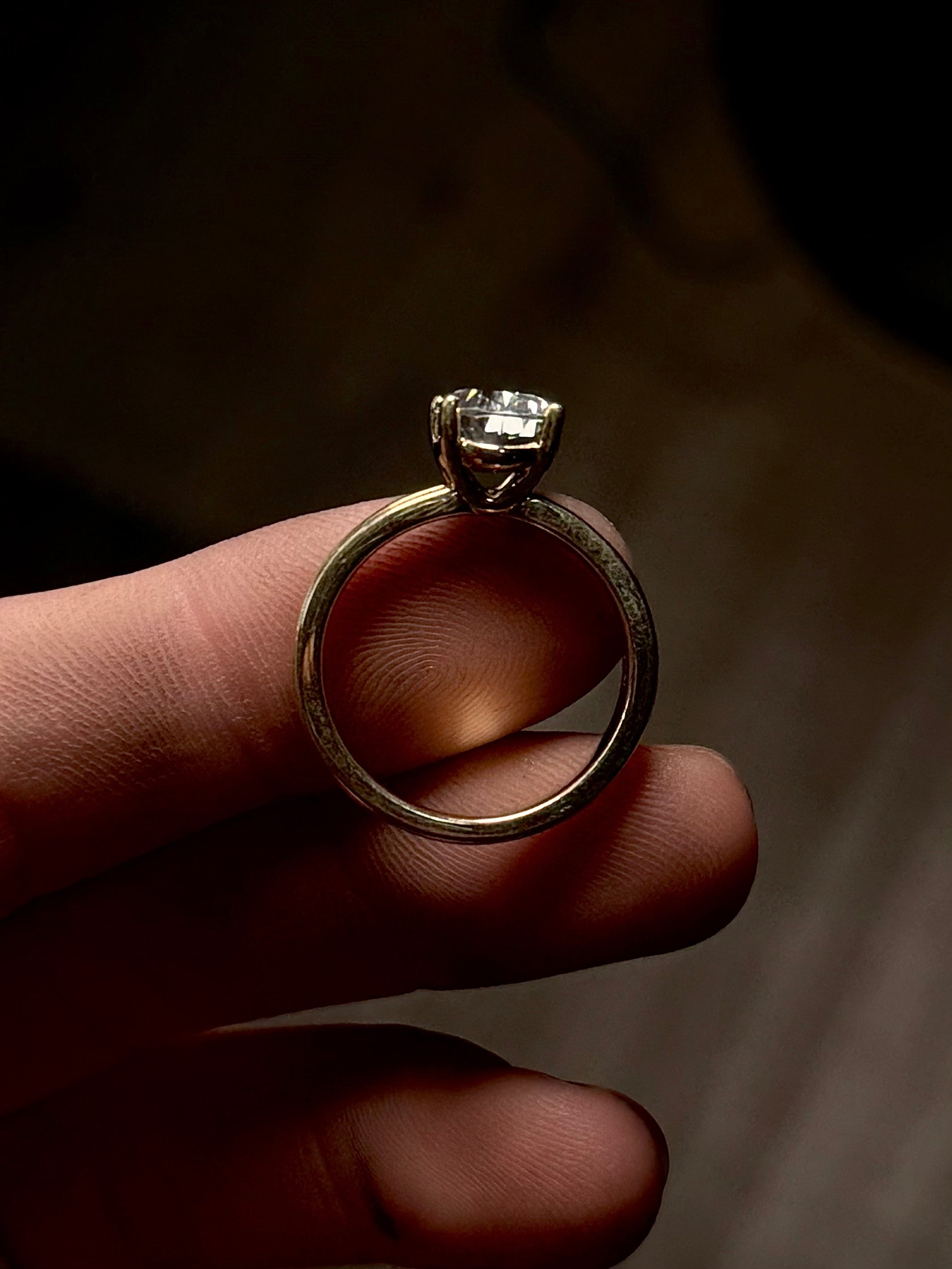 READY TO SHIP 14K GOLD AND MOISSANITE.