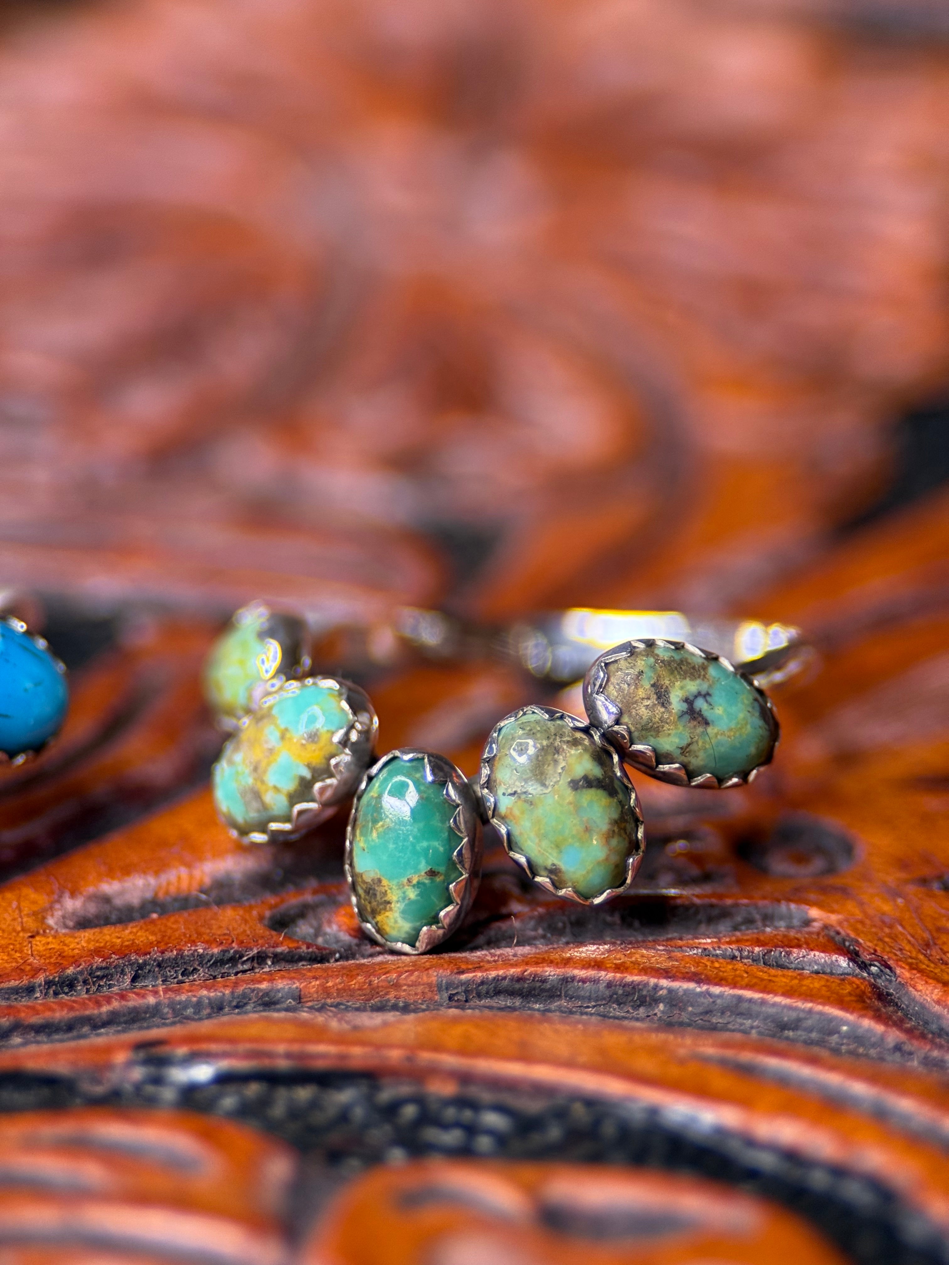 ORIGINAL EMERALD SOLITAIRE TWO RING SET.