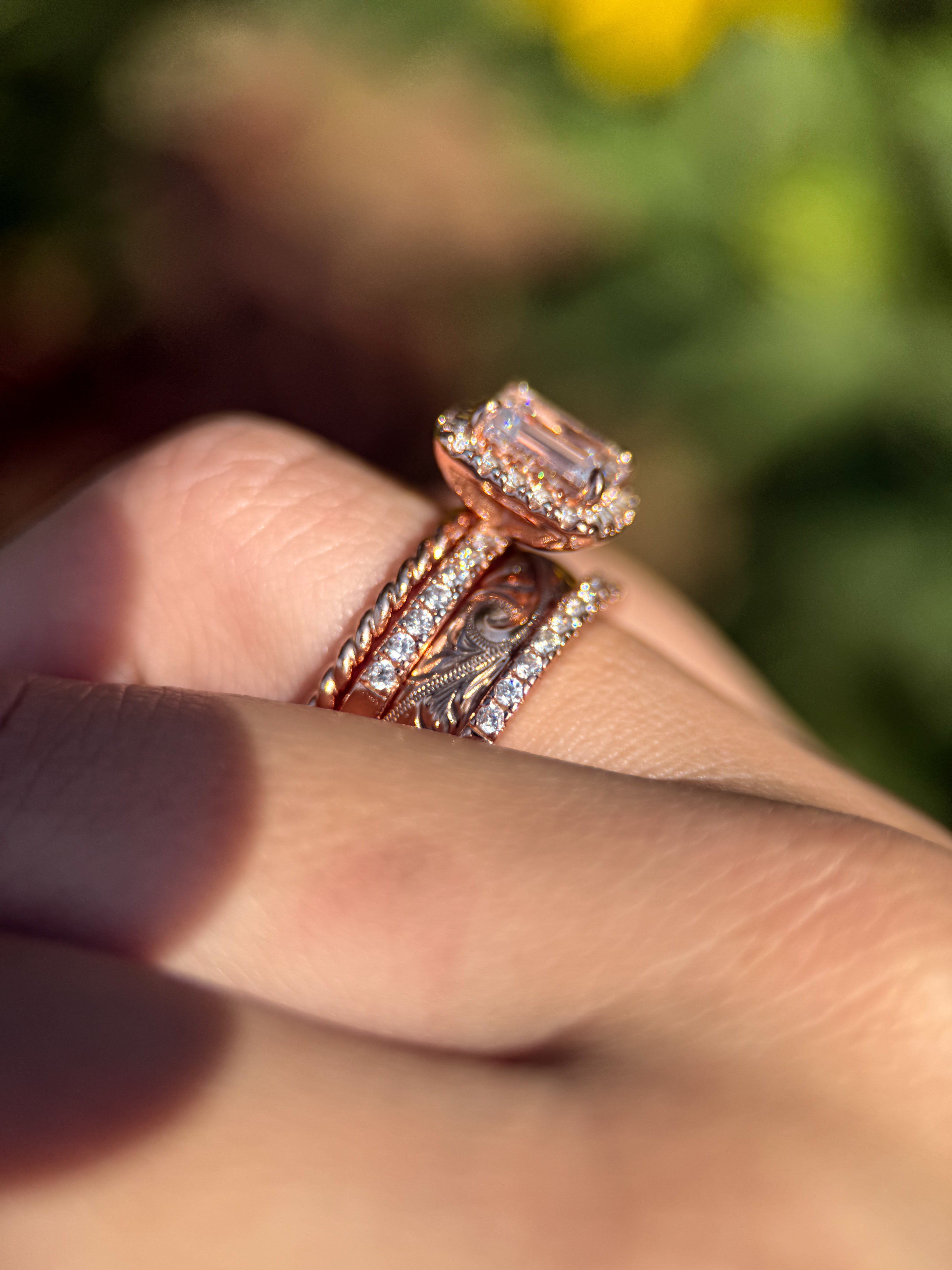 PAVÉ DIAMOND WEDDING BANDS.