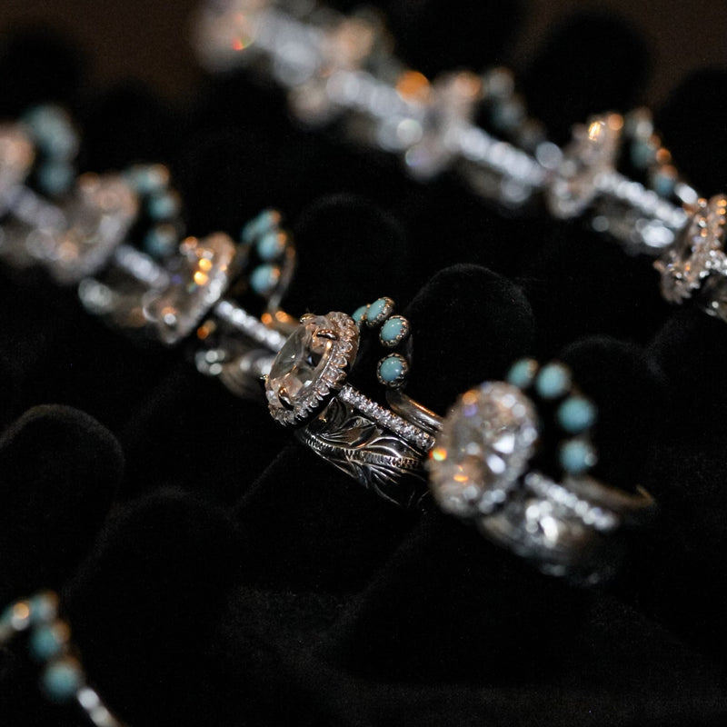 STERLING SILVER WEDDING SETS.