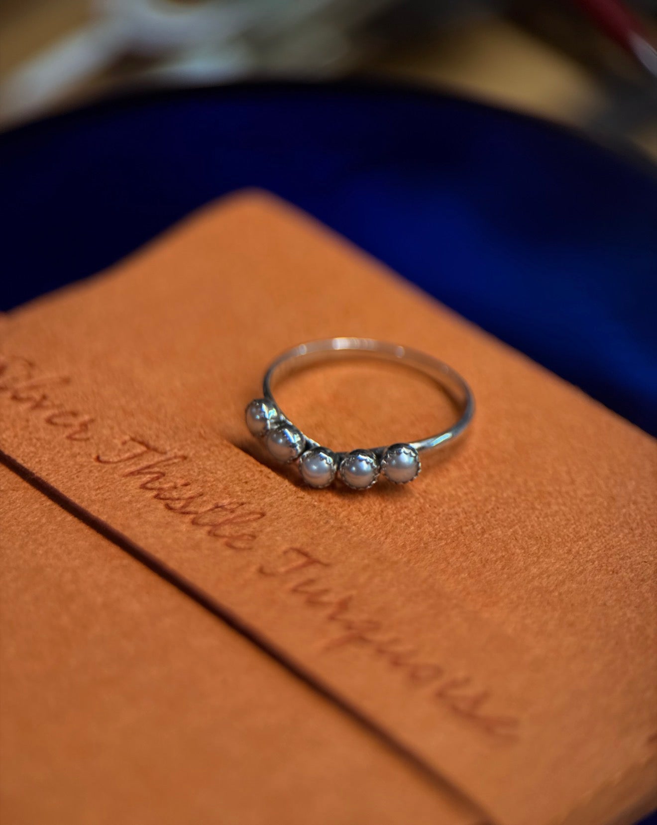 WOMENS PEARL WEDDING BANDS.